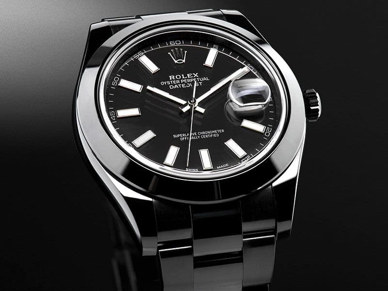 Rolex 41mm Datejust II Black PVD/DLC Watch Oyster Band Black Dial