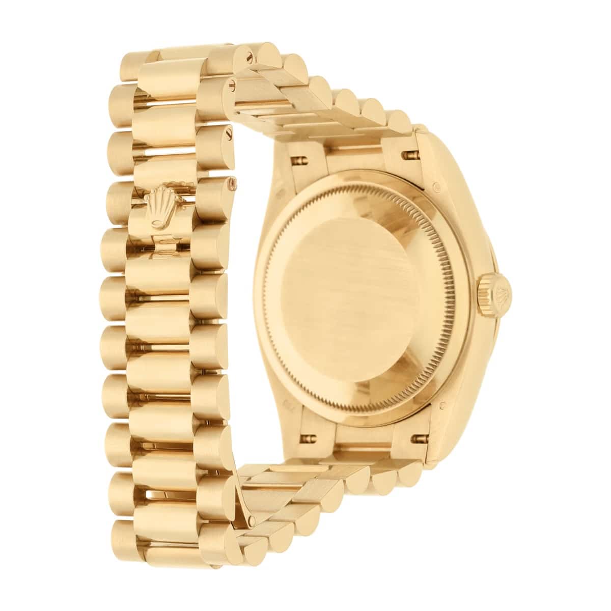 Rolex Day Date 36mm Dark Gray Diamond Dial Yellow Gold Watch 128238 Box/Papers