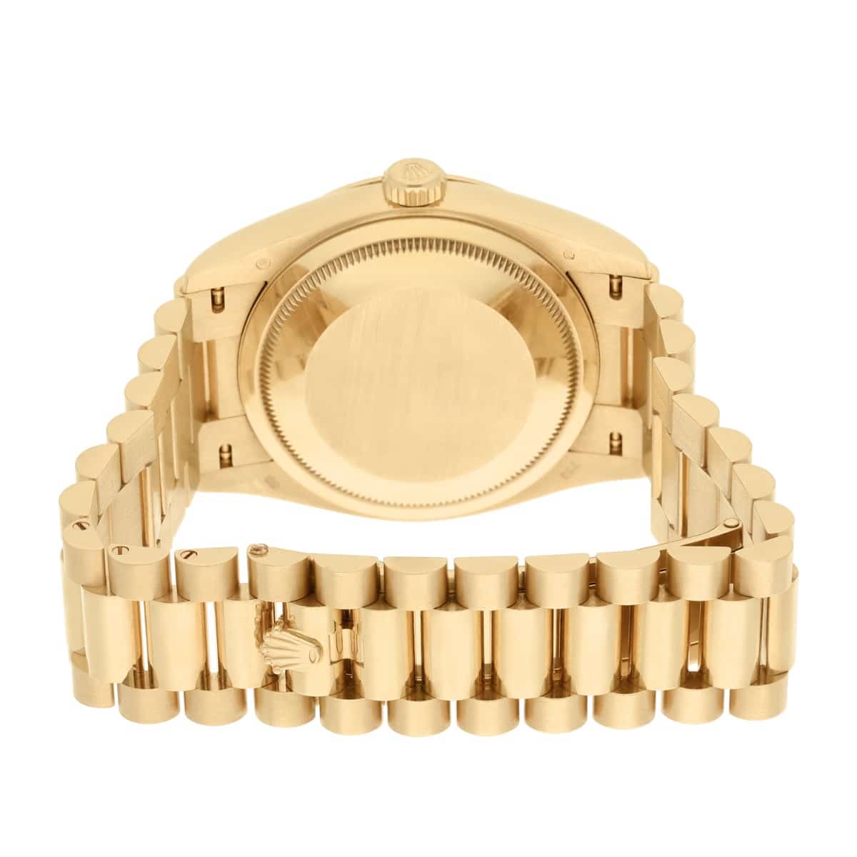 Rolex Day Date 36mm Dark Gray Diamond Dial Yellow Gold Watch 128238 Box/Papers