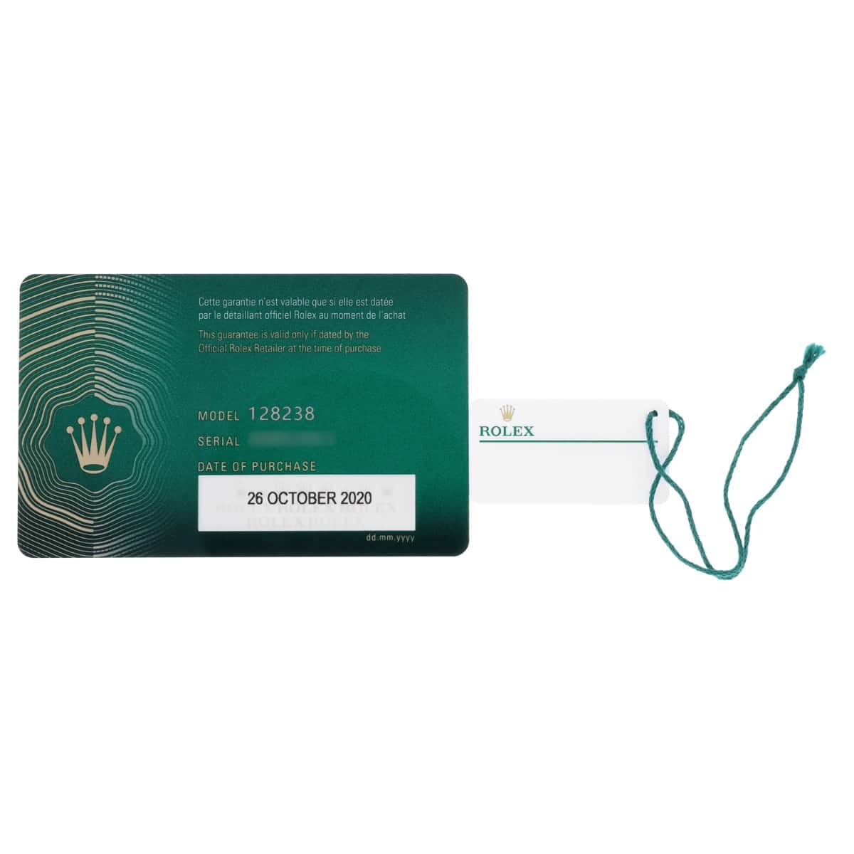 Rolex Day Date 36mm Dark Gray Diamond Dial Yellow Gold Watch 128238 Box/Papers