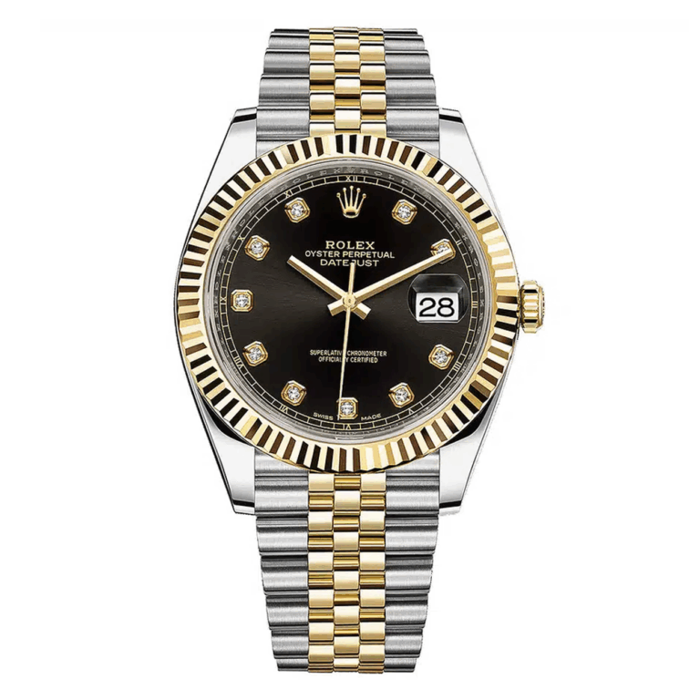 Rolex Datejust 126333-0006 Stainless Steel Yellow Gold with Black Diamond Dial Watch