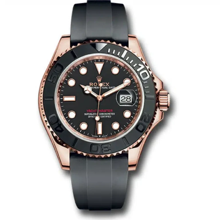 Rolex Yacht-Master 126655-0002 Rose Gold with Black Rubber Band