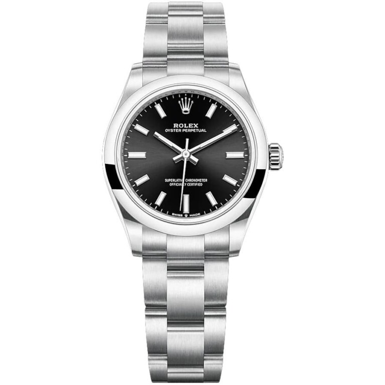 Rolex Oyster Perpetual 277200-0002 31mm Stainless Steel with Black Dial Ladies Watch 2024