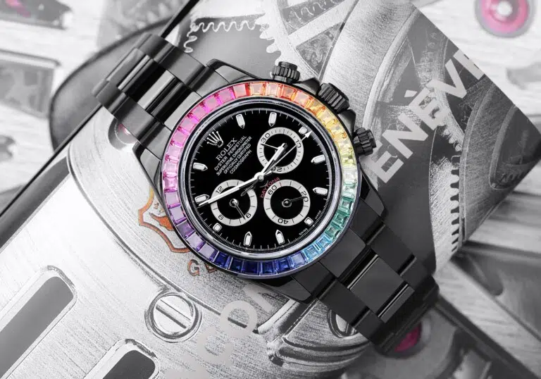 Rolex Daytona 116523 40 MM Black Dial Rainbow Custom Set New