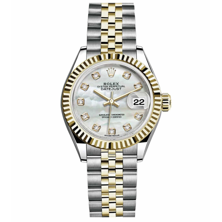 Rolex Lady-Datejust 179173 26mm Steel & Yellow Gold Watch Champagne Roman Dial Jubilee