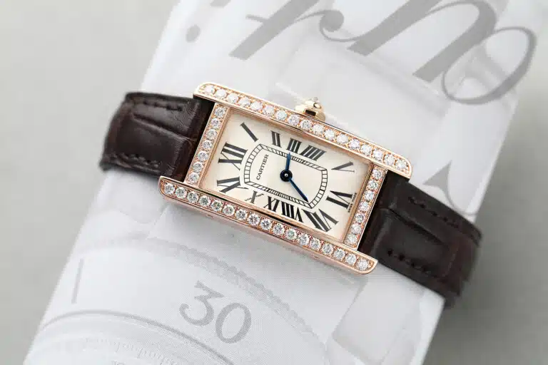 Cartier Tank Americaine WJTA0002/2503 Small Rose Gold Factory Diamond Ladies Watch – image 3