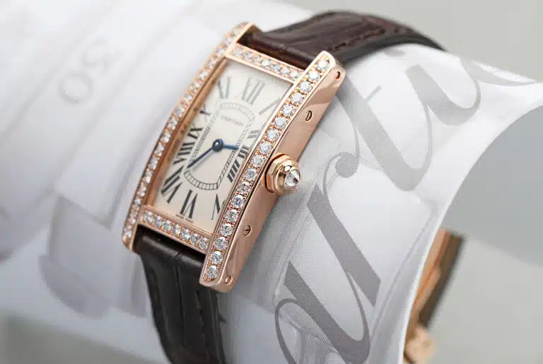 Cartier Tank Americaine WJTA0002/2503 Small Rose Gold Factory Diamond Ladies Watch – image 4