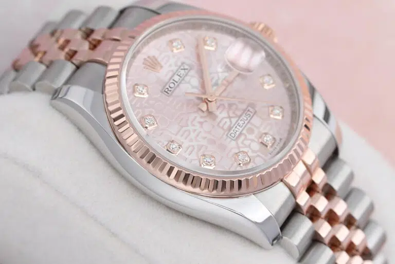 Rolex Datejust 116231-0058 Steel and Rose Gold 36mm Anniversary Pink Diamond Dial Jubilee Band – image 7