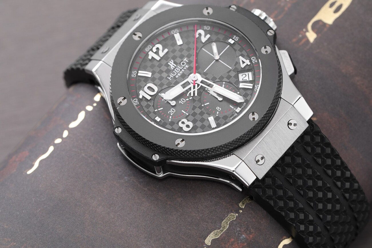 Hublot Big Bang 341.SB.131.RX Stainless Steel with Black Rubber Watch Complete