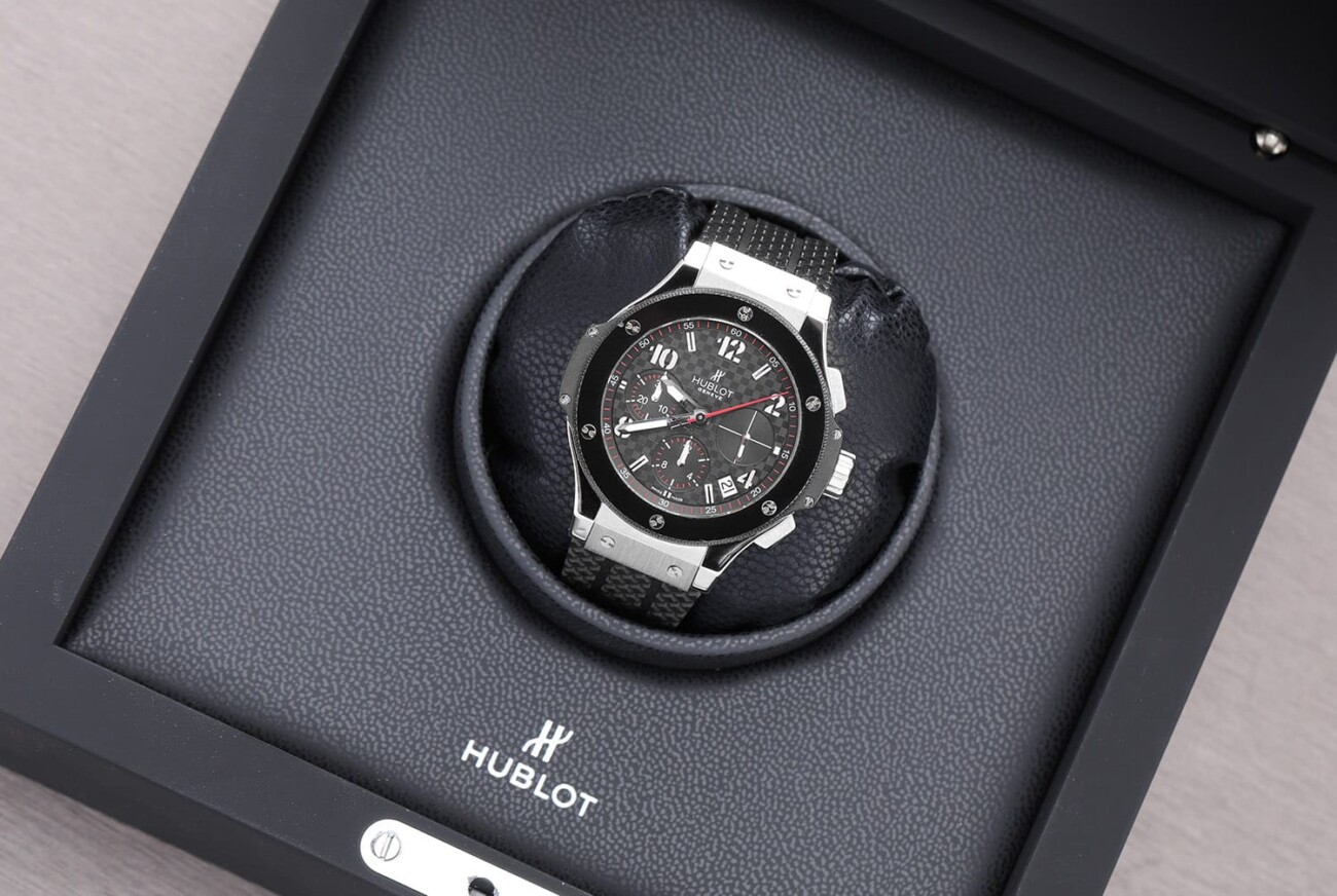Hublot Big Bang 341.SB.131.RX Stainless Steel with Black Rubber Watch Complete