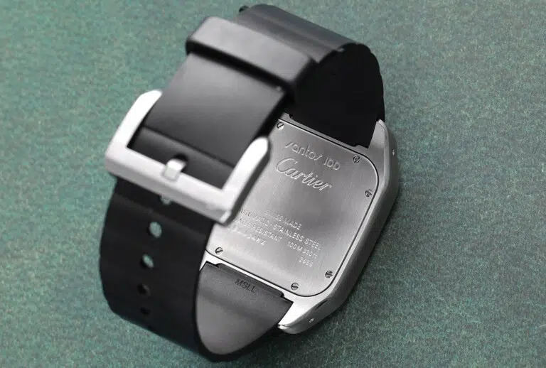 Cartier Santos 100 Men's Watch W20121U2 Stainless Steel Watch with Black Rubber – image 8