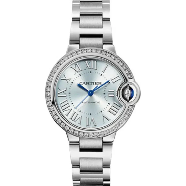 Cartier Ballon Bleu de Cartier W4BB0028 Diamond Bezel And Stainless Steel 33mm Watch Blue Dial 2024