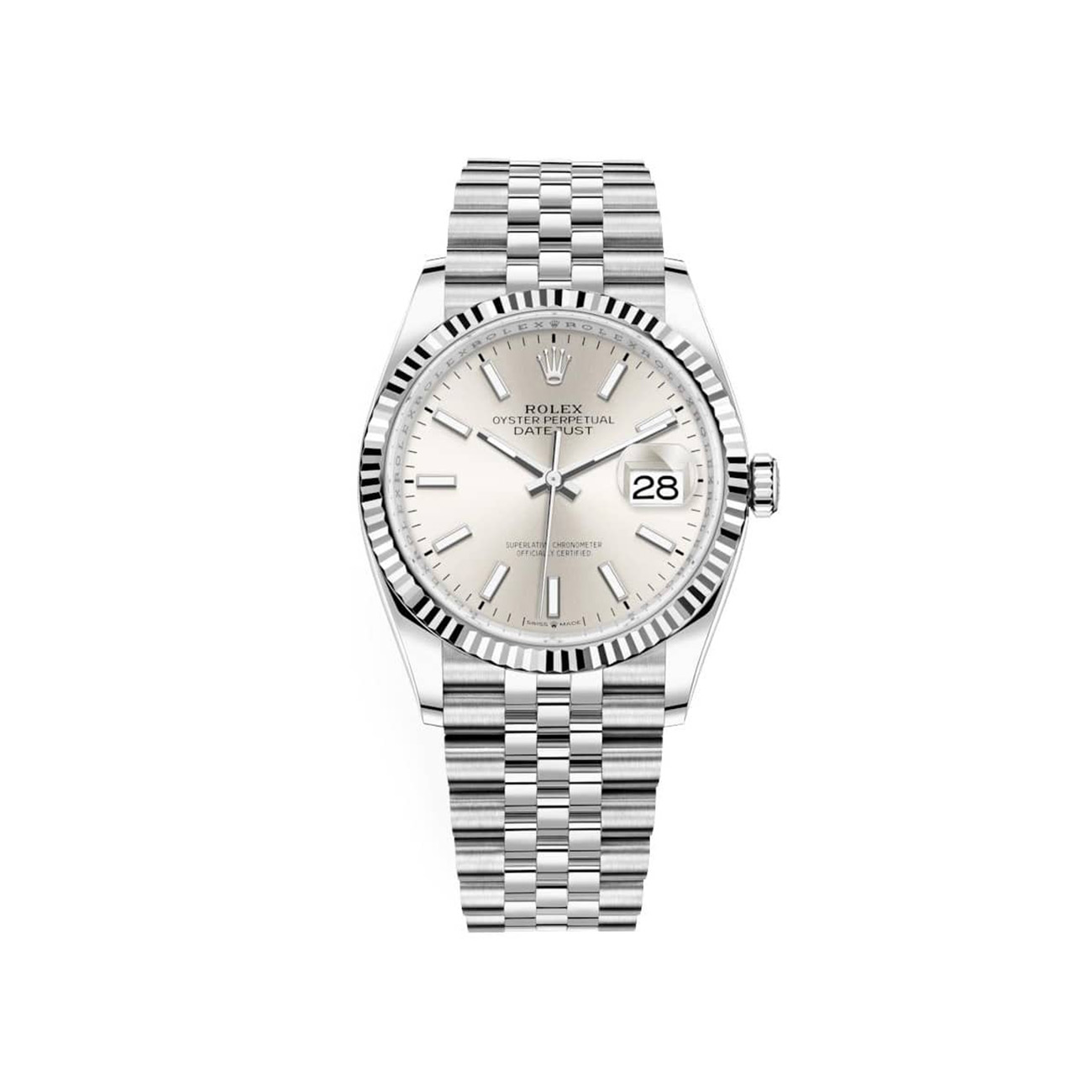 Nao❥ Rolex Datejust 36mm White Gold/Steel Black Index Dial