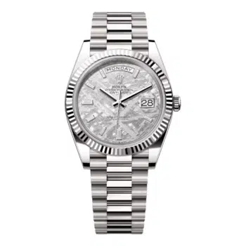 Rolex Day-Date 40mm 228239-0055 President White Gold Watch with Meteorite Diamond Dial