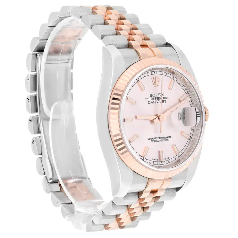 Rolex Datejust 116231-0062 36mm Pink Index Dial Jubilee Steel and Rose Gold Watch – image 3