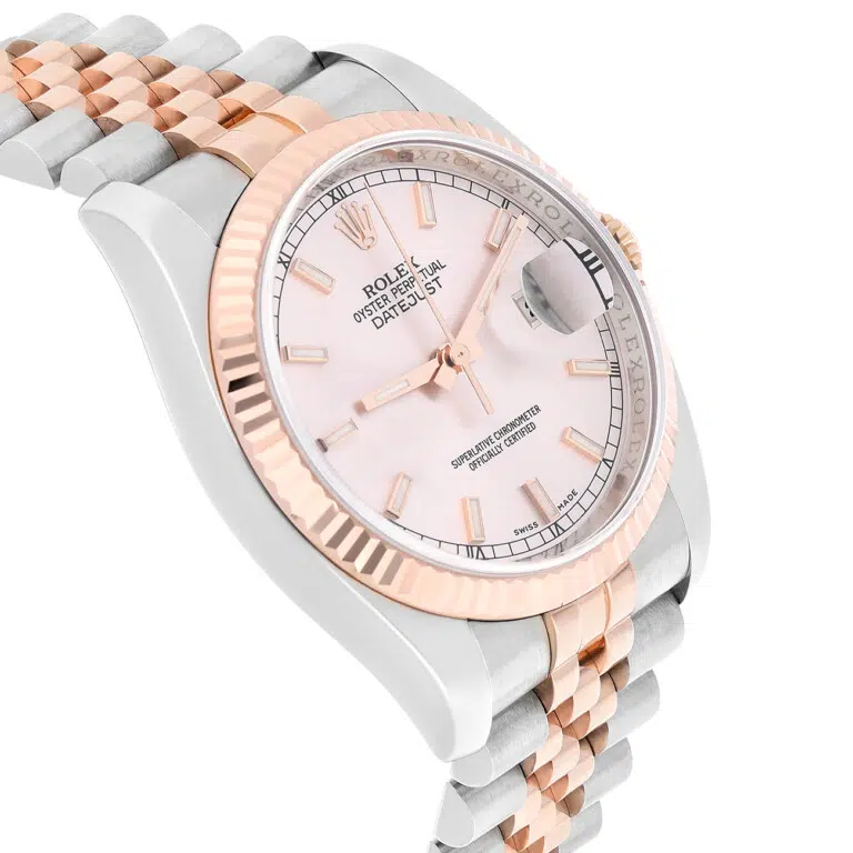 Rolex Datejust 116231-0062 36mm Pink Index Dial Jubilee Steel and Rose Gold Watch – image 4