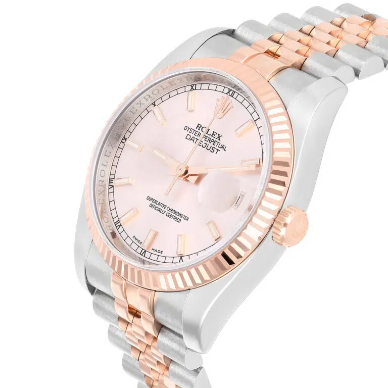 Rolex Datejust 116231-0062 36mm Pink Index Dial Jubilee Steel and Rose Gold Watch – image 6