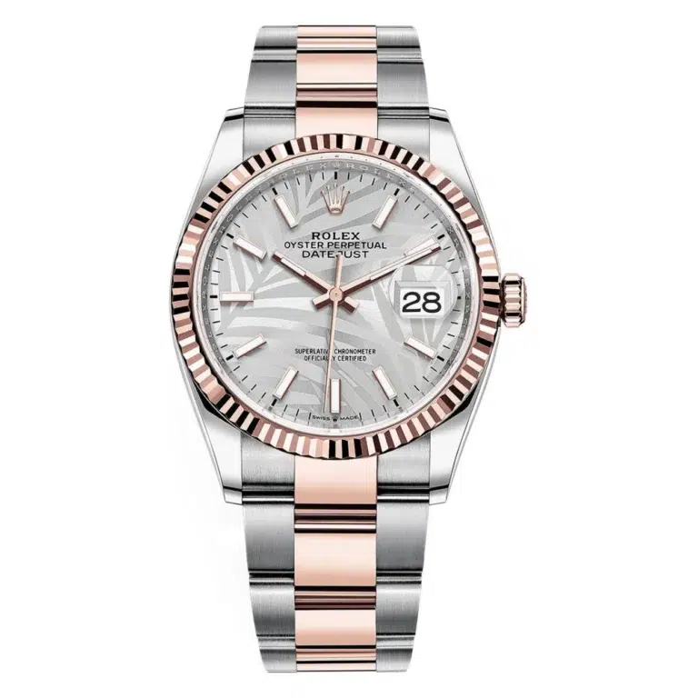 Rolex Datejust 126231-0032 36mm Stainless Steel and Rose Gold Palm Dial Ladies Watch 2024