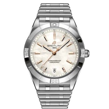 Breitling Chronomat A10380101A4A1 36mm Automatic MOP Dial Stainless Steel Watch