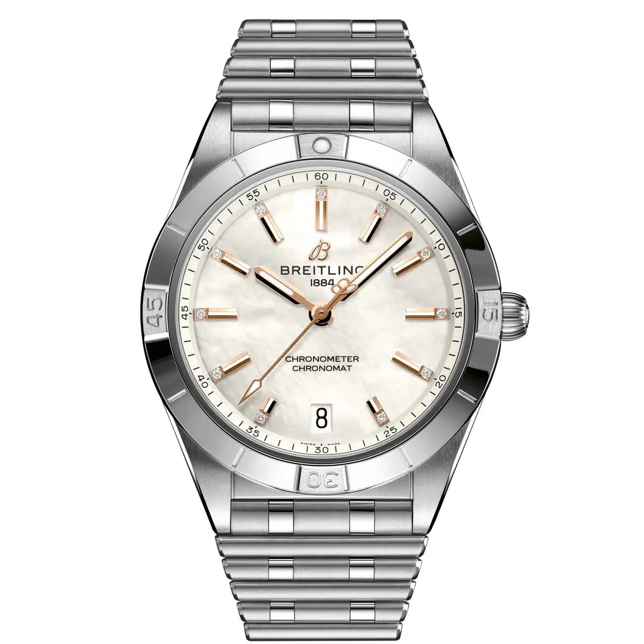 Breitling Chronomat A10380101A4A1 36mm Automatic MOP Dial Stainless Steel Watch