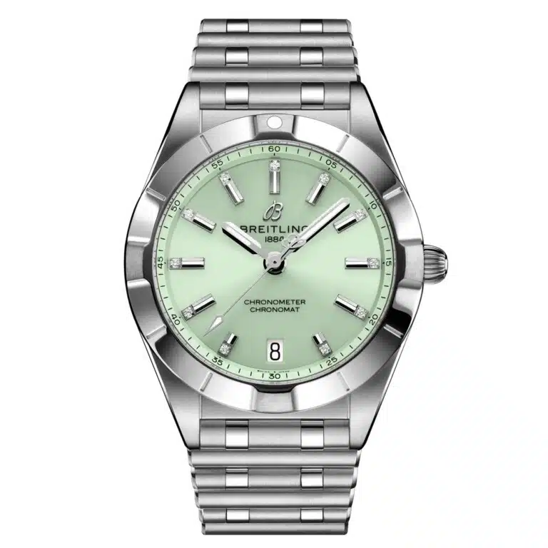 Breitling Chronomat Quartz 32mm A77310101L1A1 Stainless Steel Watch Green Dial