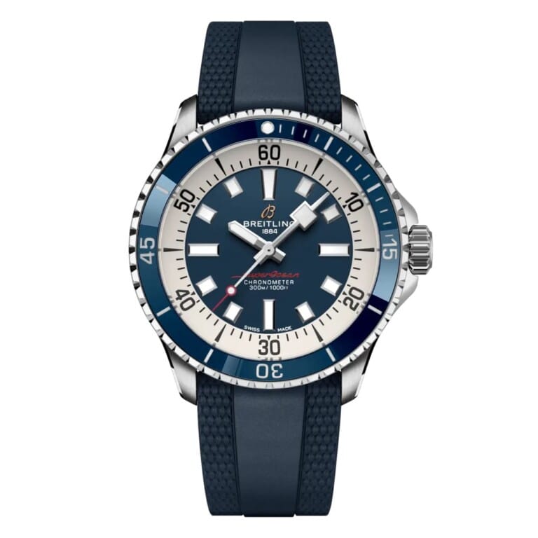 Breitling Superocean Automatic 42mm Blue Dial A17375E71C1S1 Stainless Steel Blue Rubber Band