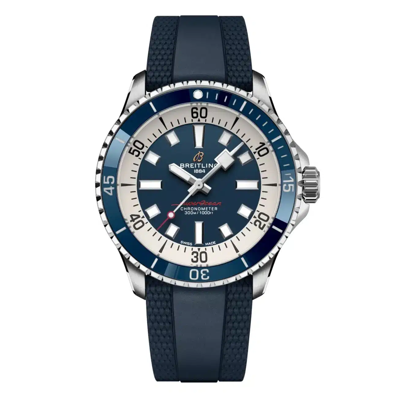 Breitling Superocean Automatic 42mm Blue Dial A17375E71C1S1 Stainless Steel Blue Rubber Band