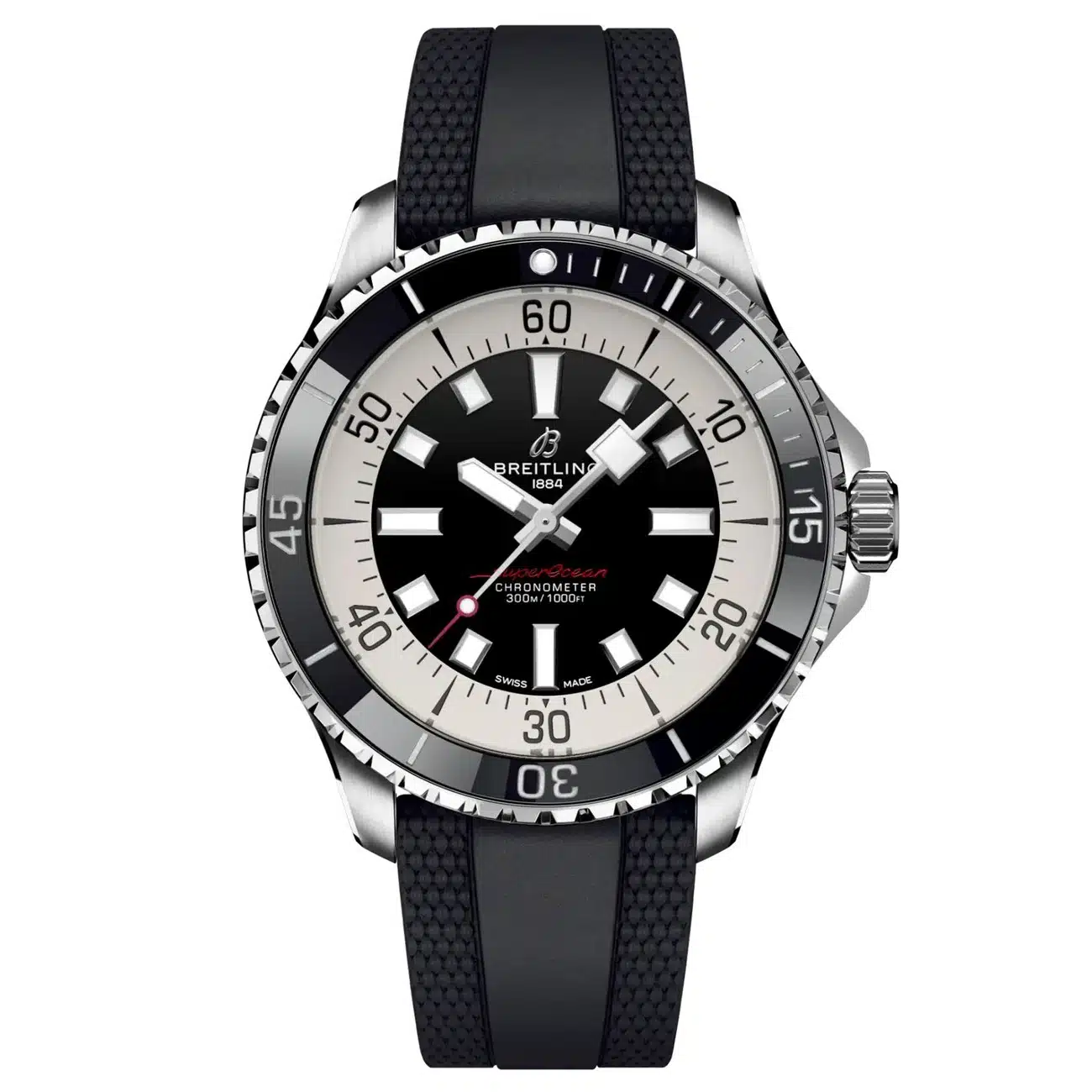 Breitling Superocean Automatic 44mm A17376211B1S1 Stainless Steel Black Rubber Band