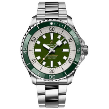 Breitling Superocean Automatic Green Dial A17376A31L1A1 Stainless Steel