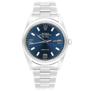 Rolex Air King 14000 34mm Blue Stainless Steel Oyster Watch