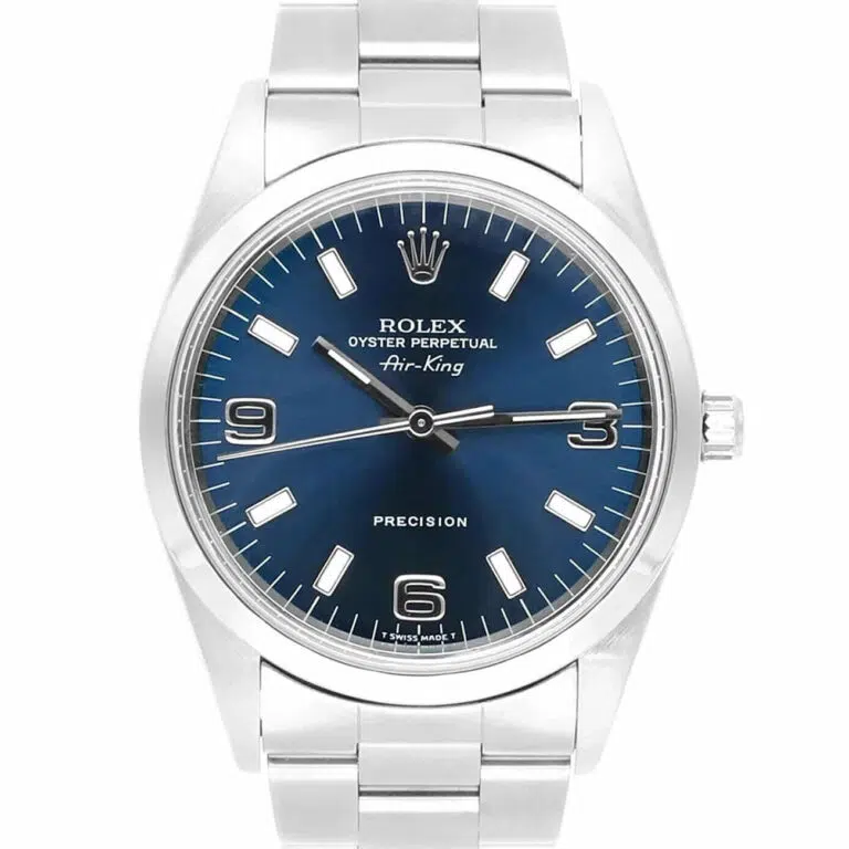 Rolex Air King 14000 34mm Blue Stainless Steel Oyster Watch – image 2