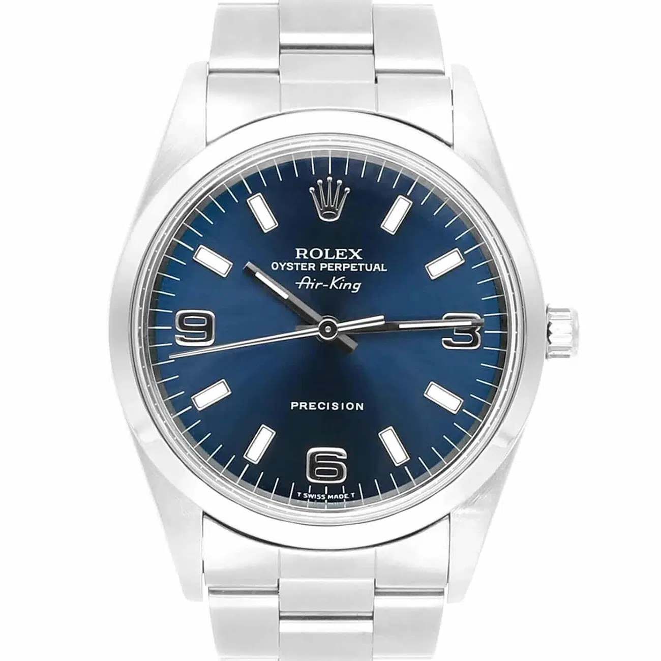 Rolex Air King 14000 34mm Blue Stainless Steel Oyster Watch – image 2