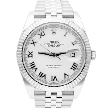 Rolex Datejust 41mm 126334-0024 Fluted Bezel White Dial Jubilee Bracelet Complete