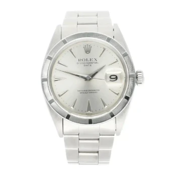 Rolex Oyster Perpetual Date Stainless Steel Watch 1501 Silver Dial Oyster Band Vintage 1962