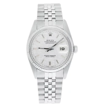 Rolex Datejust 36mm Stainless Steel 16014 Silver Linen Dial, Jubilee Circa – 1979
