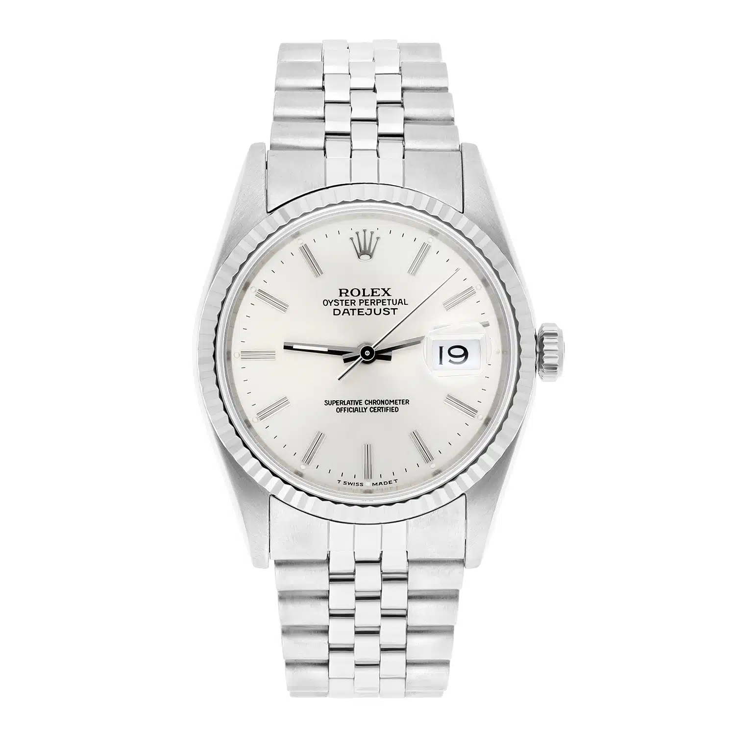 Rolex Datejust 36mm Stainless Steel 16234 Silver Dial, Jubilee Circa 1995 - Image 1