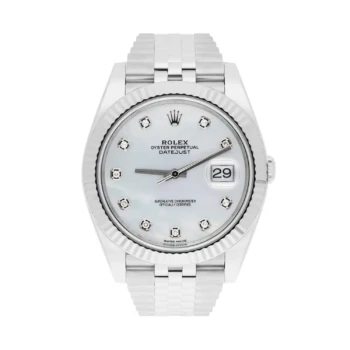 Rolex Datejust 41 Steel/18K White Gold White Mother of Pearl Dial Jubilee 126334