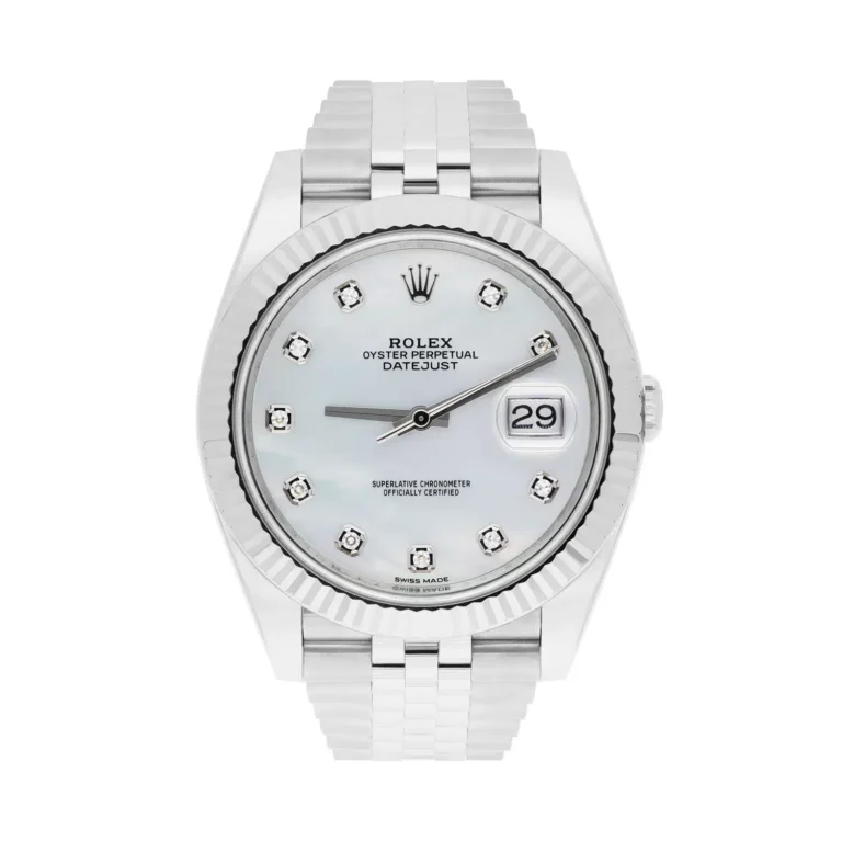 Rolex Datejust 41 Steel/18K White Gold White Mother of Pearl Dial Jubilee 126334