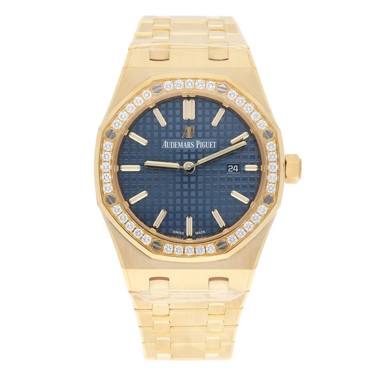 Audemars Piguet Royal Oak Lady 33 Blue Dial 67651BA.ZZ.1261BA.02 Yellow Gold Diamond