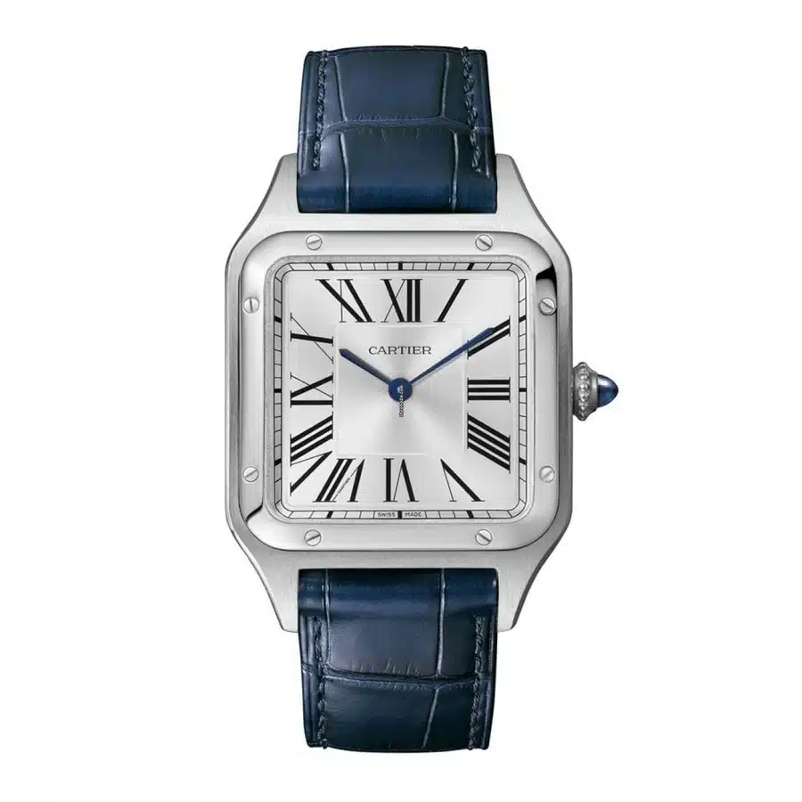 Cartier Santos Dumont XL Stainless Steel WSSA0032 Cartier Santos Dumont XL Stainless Steel WSSA0032 with Blue Leather 46mm Watch 2024