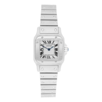 Cartier Santos Galbée Silver Dial Small Steel Ladies Watch W20056D6/1565
