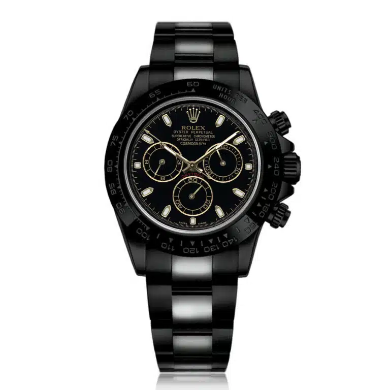 Rolex 116523 Daytona Black PVD/DLC Coated Watch with Black Dial