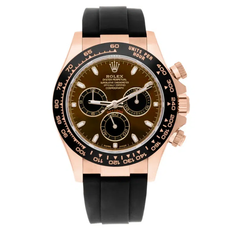 Rolex Daytona 116515LN Rose Gold Oysterflex Chocolate Dial Men's Watch 2021