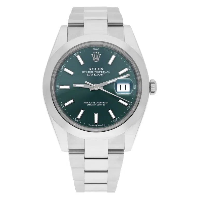 Rolex Datejust 41 126300-0019 Mint Green Index Dial Oyster Stainless Steel Watch – image 2