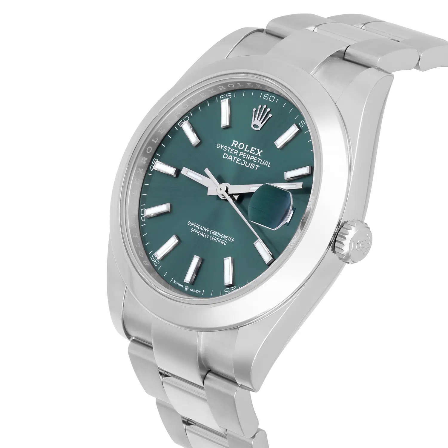 Rolex Datejust 41 126300-0019 Mint Green Index Dial Oyster Stainless Steel Watch – image 6