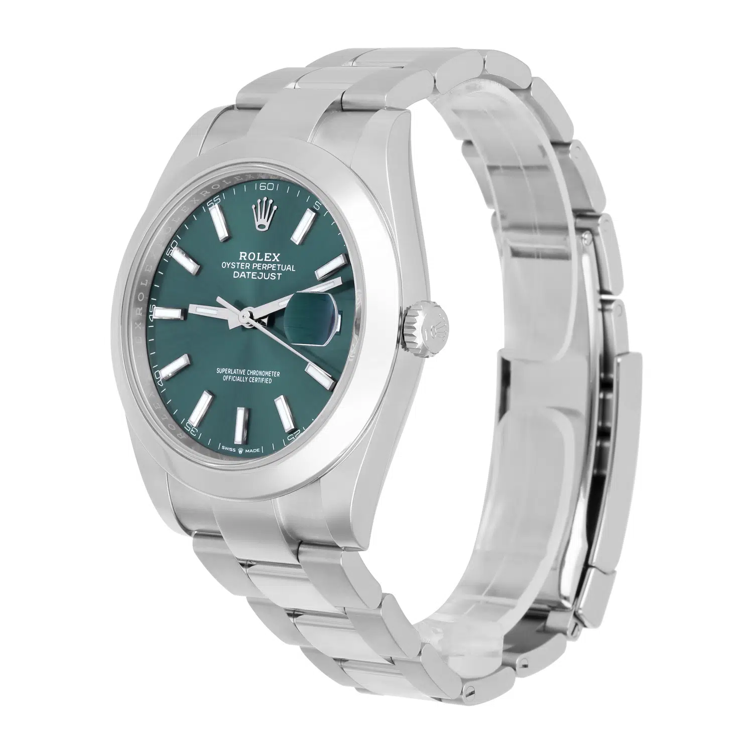 Rolex Datejust 41 126300-0019 Mint Green Index Dial Oyster Stainless Steel Watch – image 5