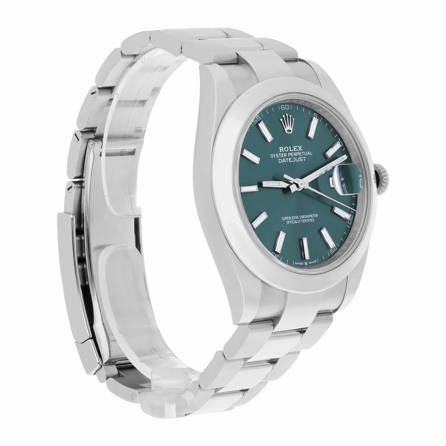 Rolex Datejust 41 126300-0019 Mint Green Index Dial Oyster Stainless Steel Watch – image 3