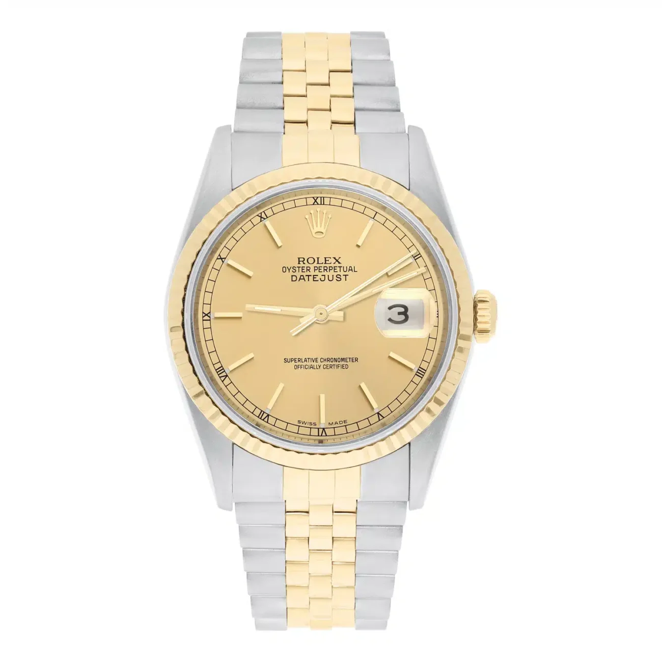 Rolex Datejust 16233 36 MM Champagne Dial (1995) Pre-owned