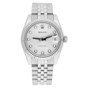 Rolex Datejust 31mm 178274-0017 Silver Logo Jubilee Diamond Dial Complete Watch