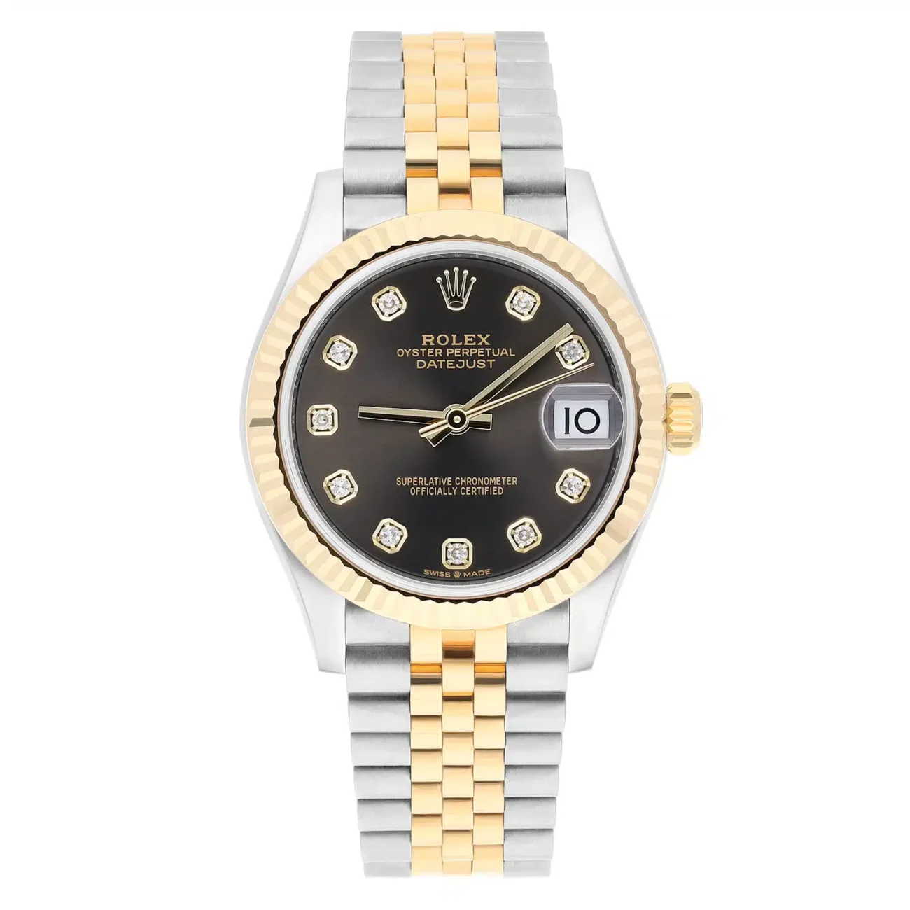 Rolex Datejust 31mm 278273 Two Tone Ladies Watch Grey Diamond Dial Complete
